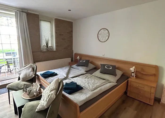公寓 Nordsicht Lindenhof - Ruhe, Und Nordseeluft In Ostfriesland Geniessen 奥利希
